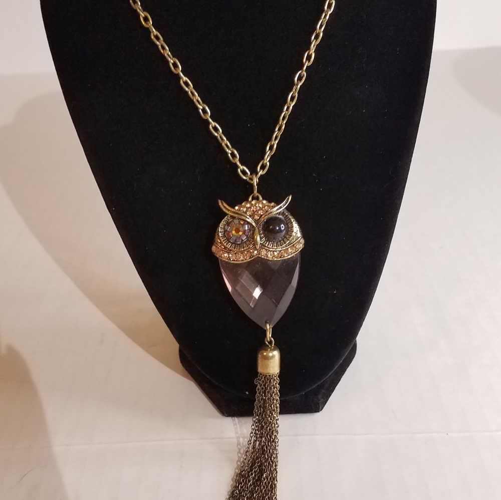 Long owl necklace  2g6